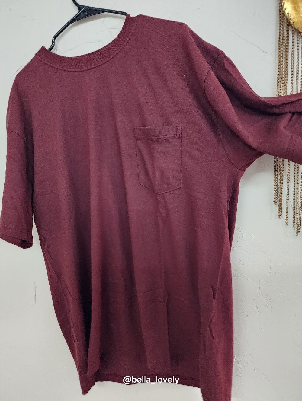 Stafford Burgundy Short Sleeve Pocket Tee